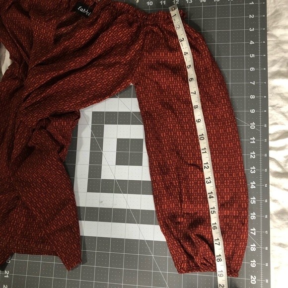 NWT Fab’rik Romper short boho long sleeves brown S - Picture 11 of 14